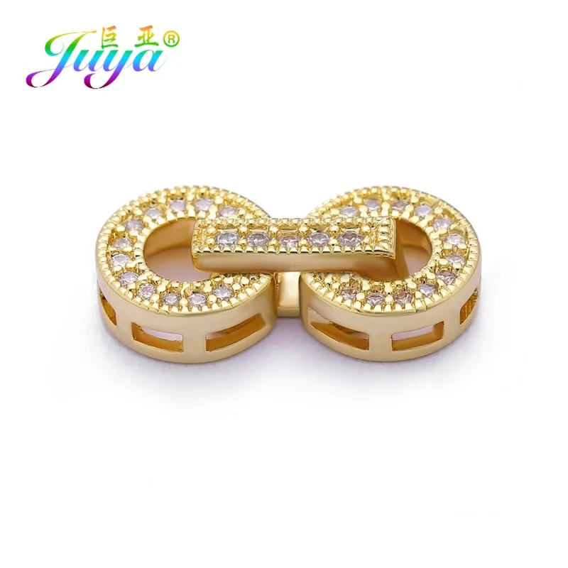 Juya DIY жемчуг Ювелирная фурнитура для оформления соединителя застежки аксессуары для женщин натуральные камни жемчуг Изготовление ювелирных изделий - Цвет: Gold