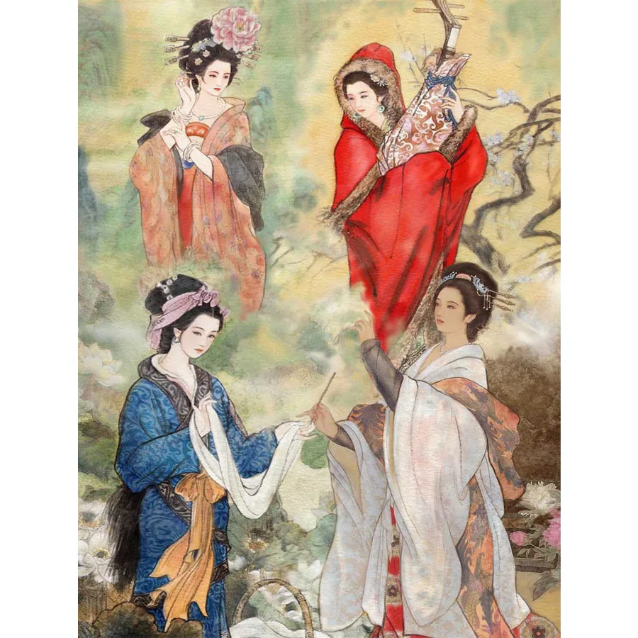 

5D Diamond embroidery beauty diamond painting cross stitch full square 3D diy diamond mosaic girl Chinese Ancient Woman picture