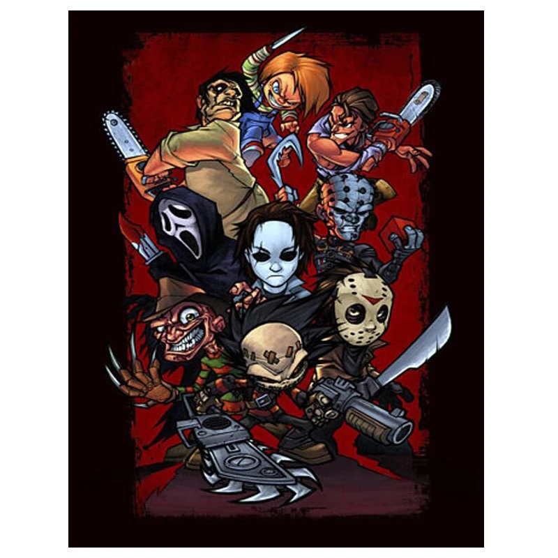 

5D Diy Diamond Painting Horror cartoon anime Diamond Embroidery Mosaic Designs Full Square puzzles 5d Diamond arts crafts Z815