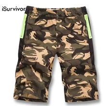 ISurvivor для мужчин Летние камуфляжные пляжные шорты мотобрюки верхняя одежда мужской повседневное модные тонкие установлены большой размеры по колено шорты