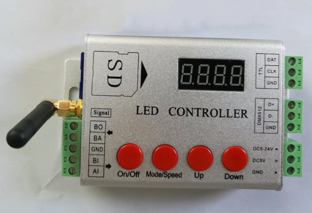 SD card Bluetooth led Pixel controllerpixel dimmersupport dmx console(to select the programmes)APA102/WS2812B/WS2811/DMX512 | Освещение