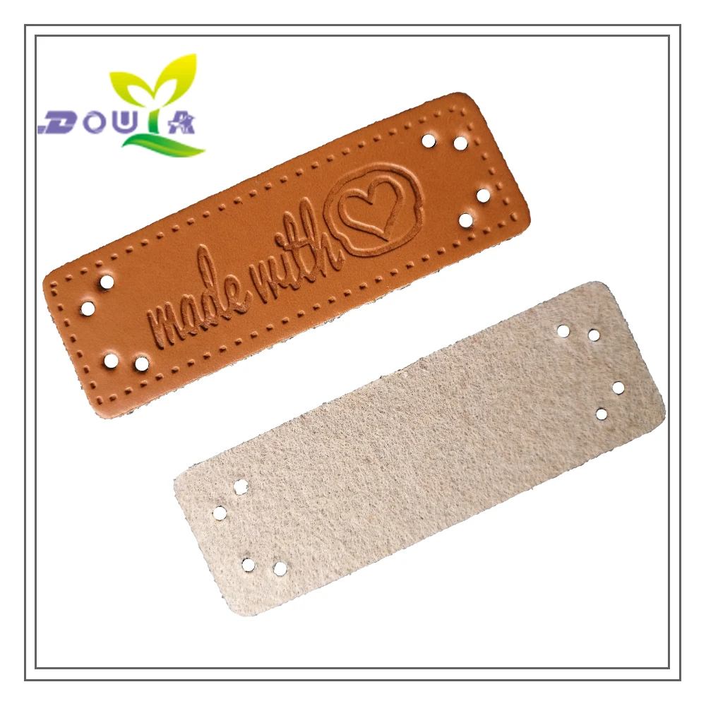 12pcs Hand made leather tags for clothing leather labels made with