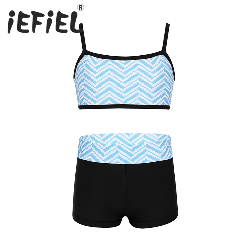 

Kids Girls Ballet Dancewear Tankini Outfit Tank Top with Bottoms Set for Ballet Gymnastics Leotard Girls Ballet Dancewear Set