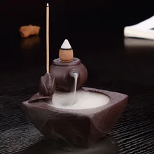 Incence конусов подарок ретро Керамика Ладан горелки фарфор ручной работы лотосов кадило Ладан Наклейки держатель