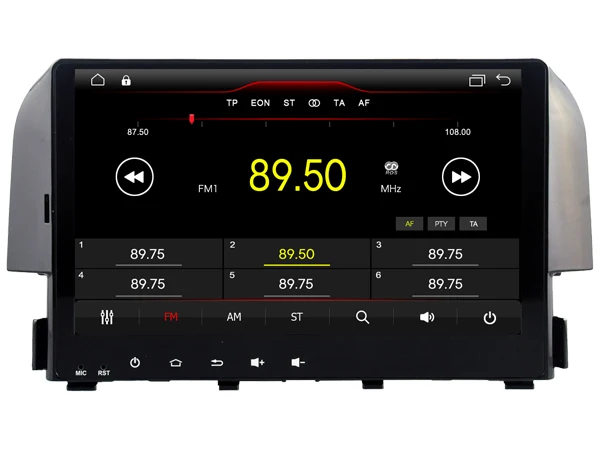 Sale Navirider car multimedia player autoradio android 8.1 wifi gps navigation screen for Honda Civic 2016 headunits FM tape recorder 1