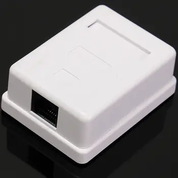 

Cat5e RJ45 Wall Coupler Jack Adapter rj45 ethernet cable junction box Desktop Mount Box 8P8C UTP Single Port extension cable JB