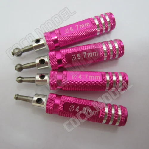4 in 1 Ball Link Sizing Tool For Align Ball Links Pink RC toolsrc