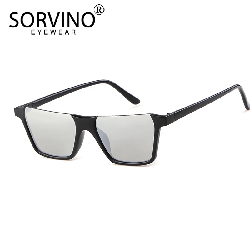 SORVINO, ретро стиль, полуоправа, квадратные солнцезащитные очки для мужчин и женщин,, фирменный дизайн, плоский верх, зеркальные, 90 s, солнцезащитные очки, очки Oculos Sp250