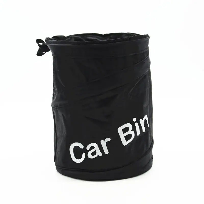 

Black Portable Fold Leakproof Universal Travel Car Trash Can Bin For Mercedes benz CLA Volkswagen Peugeot Mitsubishi Audi Volvo