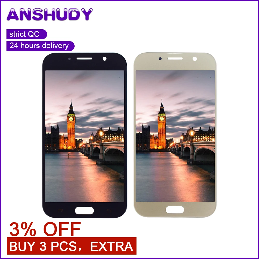 A720F Oled дисплей A7 2017 A720 ЖК сенсорный экран дигитайзер сборка для Samsung Galaxy A720M A720Y |