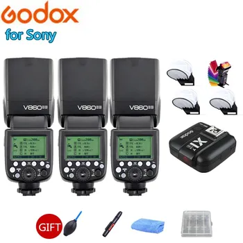 

3x Godox Ving V860IIS V860II-S Camera Flash Speedlite Flashes with VB-18 Battery 2.4G Wireless TTL For Sony DSRL Cameras
