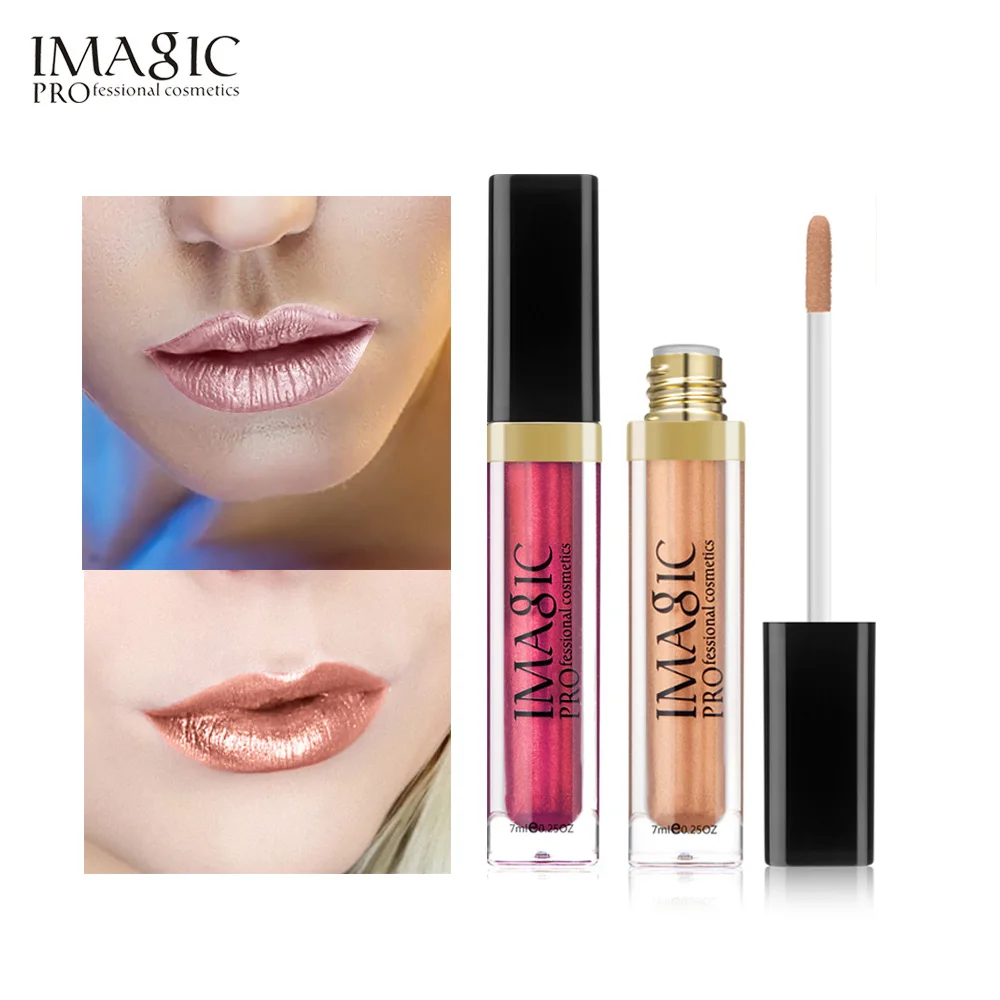 

High Quality Liquid Matte Lipstick Metallic Lip Gloss Stick 8 Colors Cosmetics Makeup Lips Waterproof Charming Lip Gloss