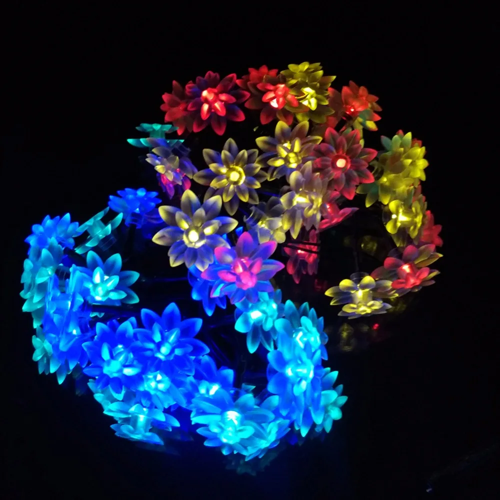 Yiyang 4.8M Fata Fiore Di Loto Led Ghirlanda Di Luce Della Stringa Di Nuovo Anno Di Natale Del Partito Di Festa Luminaria Navidad Luces Lampada Della 