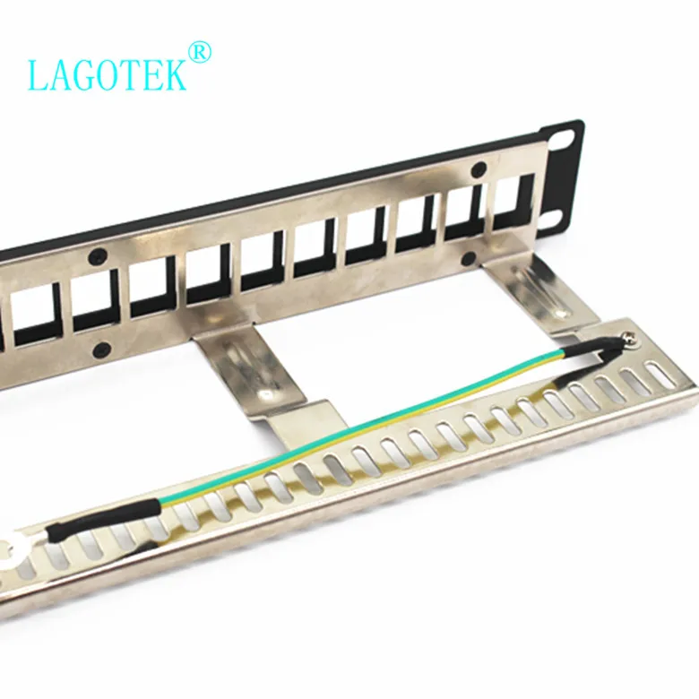 FTP 24 порта RJ45 пустая патч панель 1U 19 дюймов цельнометаллическое крепление для