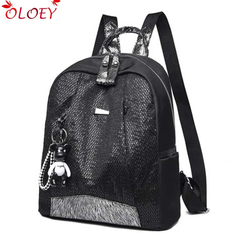 

Women Backpacks Oxford Cloth Fashion Travel Bag Women'S High Capacity Sequin Backpack Female 2019 New Black Backpacks Girls