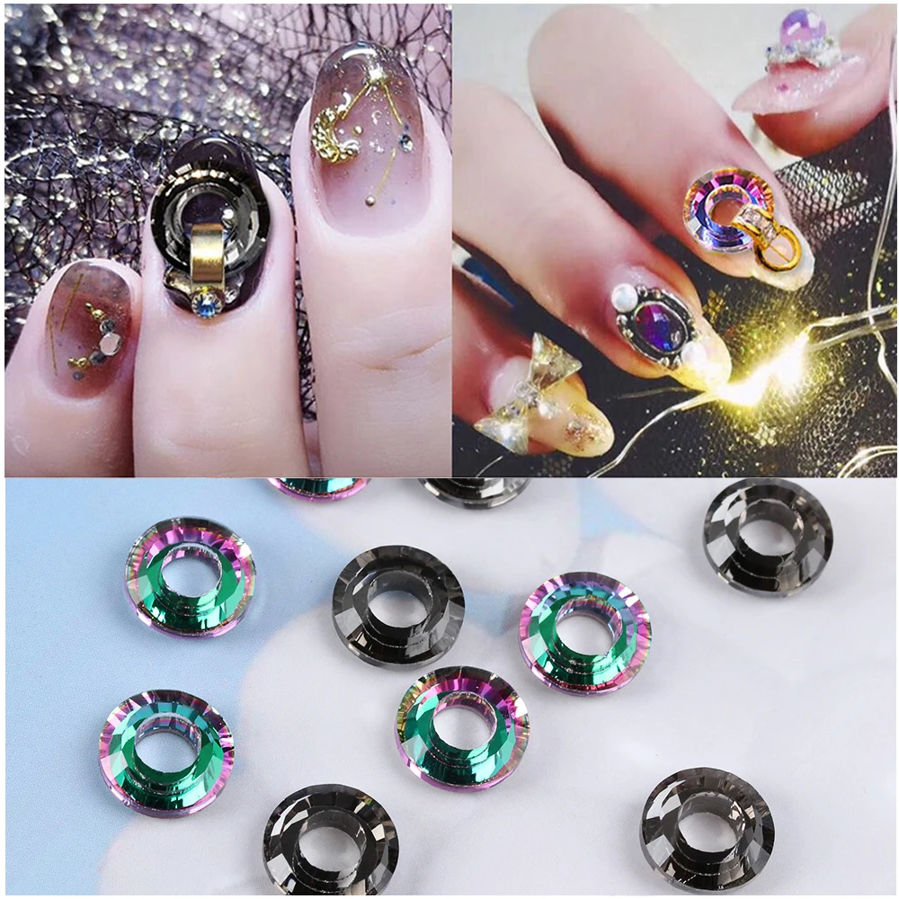 

5 PCs Beauty 3D Irregular Stone Beads Nail Rhinestones Mixed Angel Nail Art Decoration DIY Manicure Tips Nail Accessories