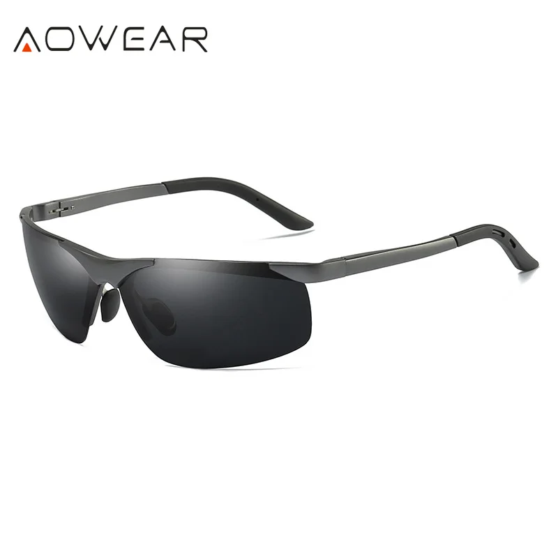 Aowear Новые поступления Для Мужчин's Солнцезащитные очки для женщин Для мужчин поляризационные зеркальное покрытие Защита от солнца Очки