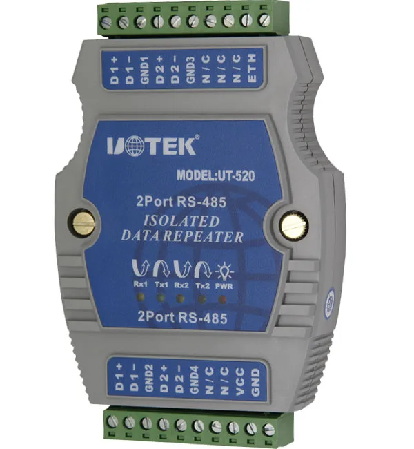 

UT-520 photoelectric isolation, lightning protection, RS485 double track repeater, two-way extension
