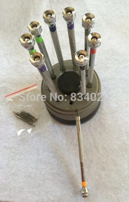 Free shipping 9 pcs Precision Watch Slotted Swcredriver Set Watchmakers Tools-in Repair Tools