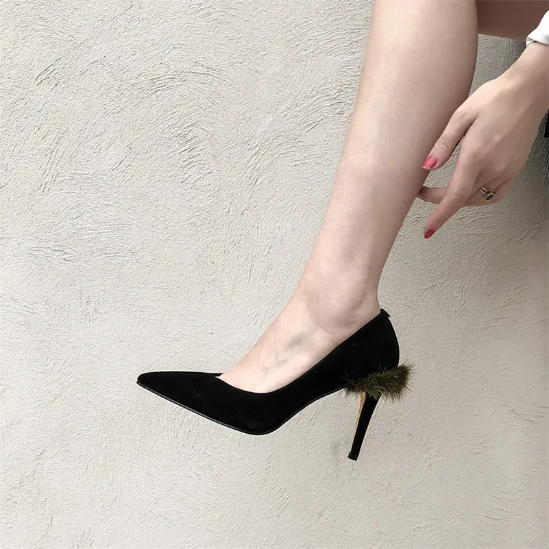 FEDONAS Sexy Women Pointed Toe Pumps Fur Wedding Party Night Club Pumps Ladies High Heeled Suede Shoes Woman New Platfroms Pumps FEDONAS Sexy Women Pointed Toe Pumps Fur Wedding Party Night Club Pumps Ladies High Heeled Suede Shoes Woman New Platfroms Pumps