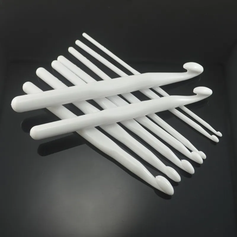 Белый Пластик ручное вязание крючком инструменты рукоделие перчатки свитер вязаный крючком Швейные Крючки набор Вязание иглы