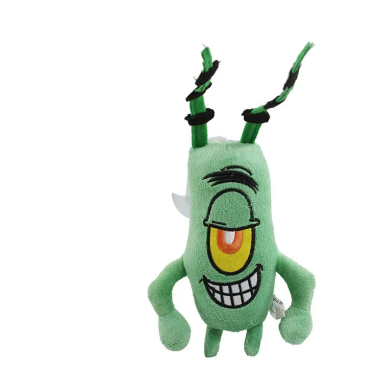 18CM Green Color Plankton Sheldon Anime Plush Stuffed Toys Spongebob ...