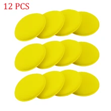12 шт. автомобильный воск для полировки, губка для рук, мягкий воск, желтая губка, подкладка, буферная Детализация, уход, стирка, чистое полотенце