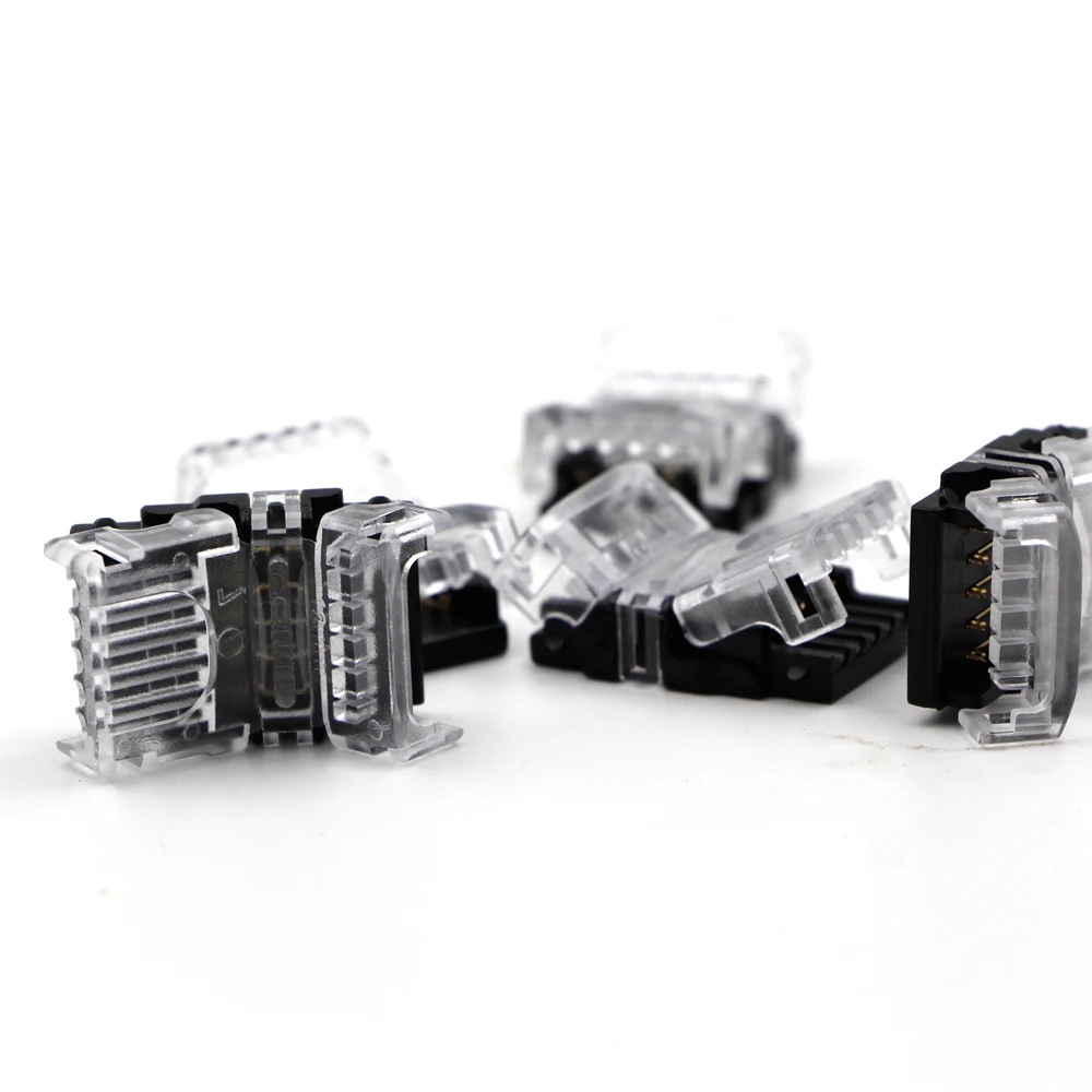 5Pin LED Strip Light RGBW RGBWW Cable Adapter Clip Connector Wire 5050-12mm