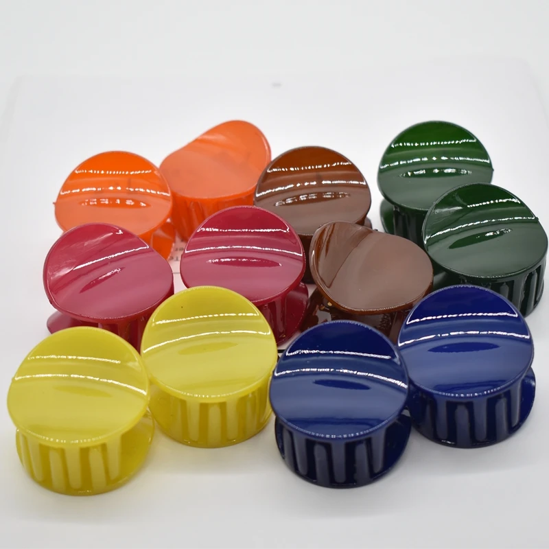 

4Cm Jelly colour Hair Accessories Hair Claws For Girls Multi Colors Plastic Hair Clips circular Design Hair Clamps For Women