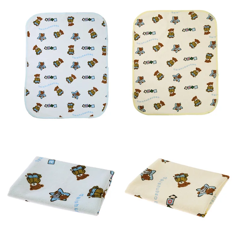 2pcs/set Baby Waterproof Pads Diapers Mattress Reusable Changing Covers Mat Children Game Floor Mats Folding Baby Diaper 40x50cm