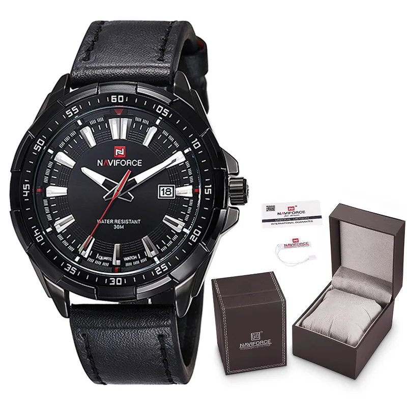 Мужские часы NAVIFORCE Топ люксовый бренд модные спортивные мужские часы водонепроницаемые кварцевые мужские часы наручные часы с коробкой набор для продажи - Цвет: BB-Box-A