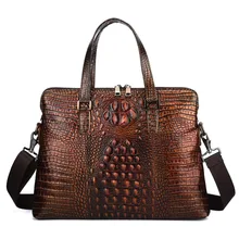 Мужской портфель из натуральной кожи Bolso Hombre Negocios из крокодиловой кожи, сумка для ноутбука, сумка для ноутбука, деловые мужские сумки Bolso Ordenador