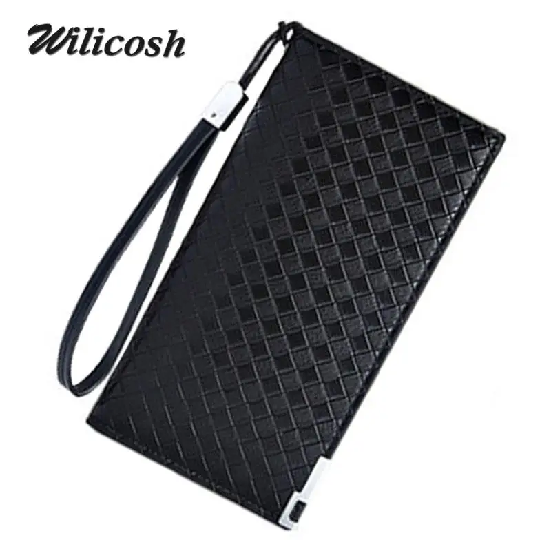 2016 New Design Men Purse Men Wallets Casual Wallet Clutch Bag Brand Leather Long Wallet Design Hand Bags For Men Purse WL241