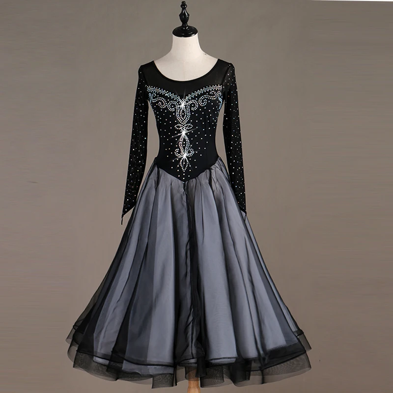 Настроить бального танца Конкурс платья стандартные танцевальные платья бальное платье, для вальса платье D0570 роскошные стразы большой