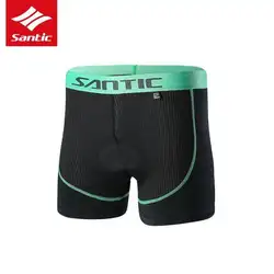 Santic Для мужчин Велоспорт Нижнее белье с подкладками шорты летние Coolmax 4D Pad противоударный дышащий дорога MTB Одежда для езды на велосипеде