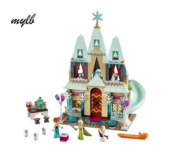 

mylb Arendelle Castle Set Friends Princess Anna Elsa Gifts Toys DIY Building Blocks Bricks Children Kids Toys Gifts