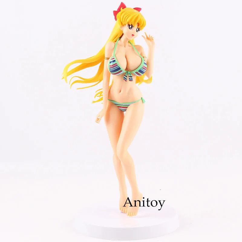 

Sailor Moon Toys Minako Aino Sailor Venus Figure Sexy Bikini Ver. PVC Anime Action Figures Collectible Model Toy 29cm