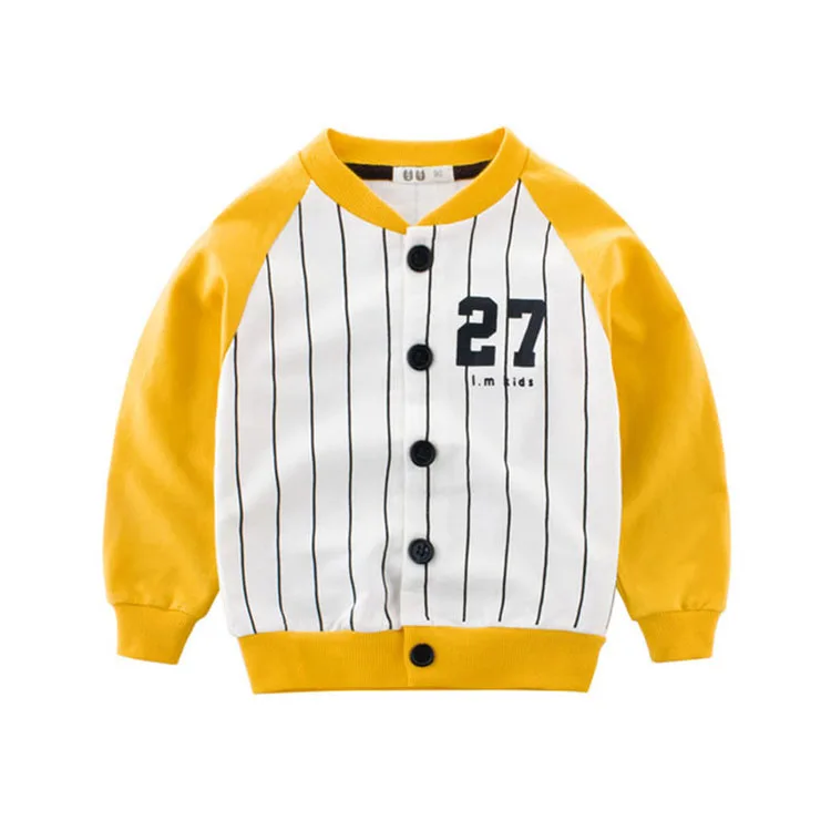 ZJHT/Новая тонкая бейсбольная куртка для мальчиков и девочек, одежда гранатометчика, Детская уличная униформа, ветровка, верхняя одежда для малышей, детские пальто, MY007 - Цвет: Yellow