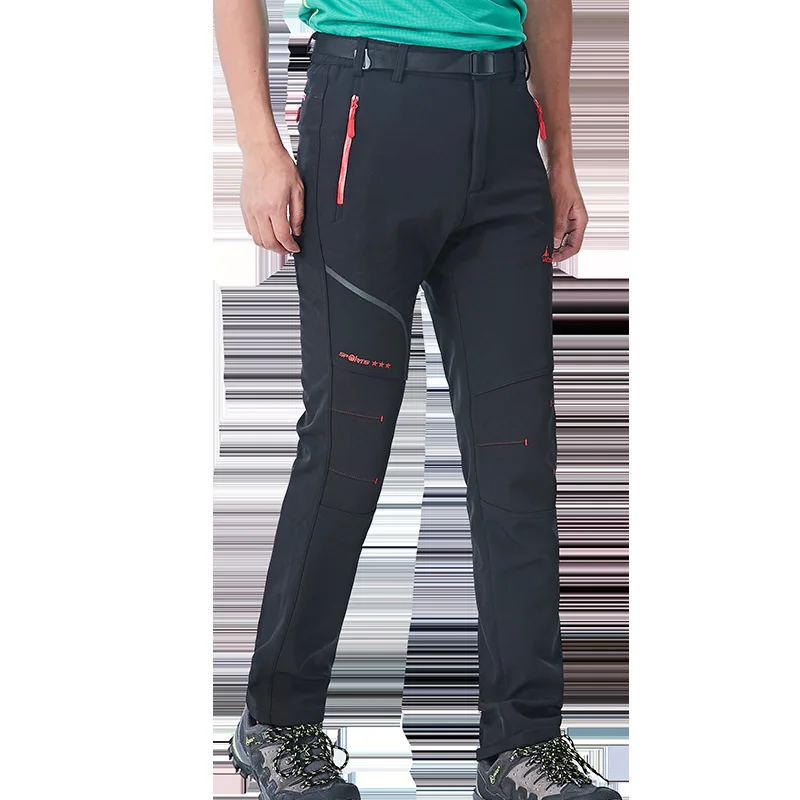 Escalada al aire libre Camping Trekking senderismo Softshell elástico pantalones largos hombres mujeres espesamiento suave pareja amante pantalones impermeables Escalada al aire libre Camping Trekking senderismo Softshell elástico pantalones largos hombres mujeres espesamiento suave pareja amante pantalones impermeables