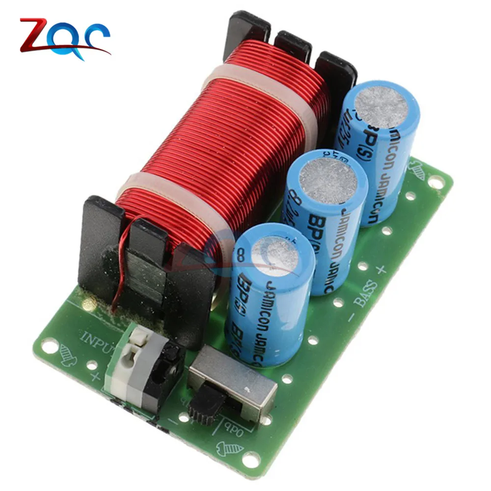 

200W Home Subwoofer Super Bass Frequency Divider 4-8 ohm Audio Crossover for 5-8 inch Speakers Bass Adjustable
