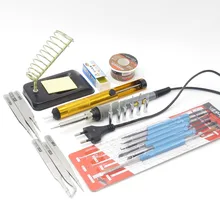 220 В 60 Вт Регулируемая температура Электрический паяльник станция мини-карандаш-нагреватель с переключателем типа ЕС вилка