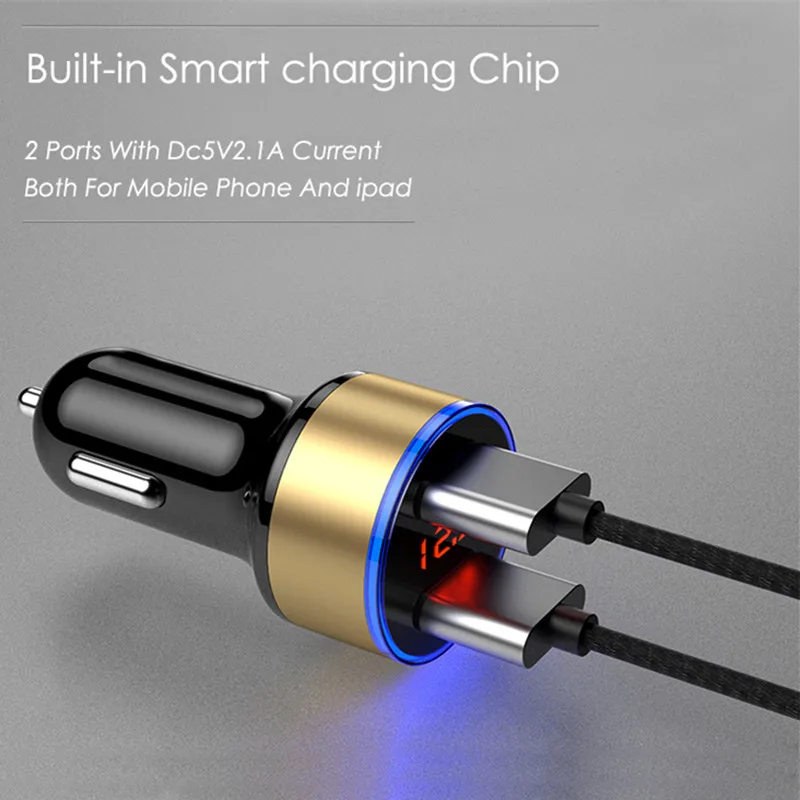VIKEFON 3.1A شاحن سيارة USB صغير للجوال هاتف لوحي GPS سريع شاحن سيارة-شاحن المزدوج USB سيارة مهايئ شاحن الهاتف في سيارة