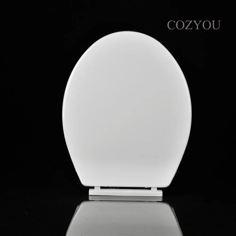 

White V style Slow-Close Toilet cover, PP material, width 36cm, length 44cm