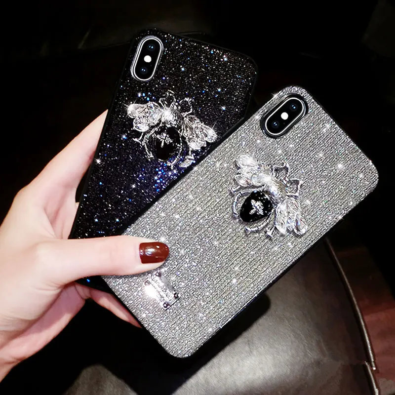 bling bling luxury cute iphone 6 6s 7 8 plus x xr xs max case  (6)