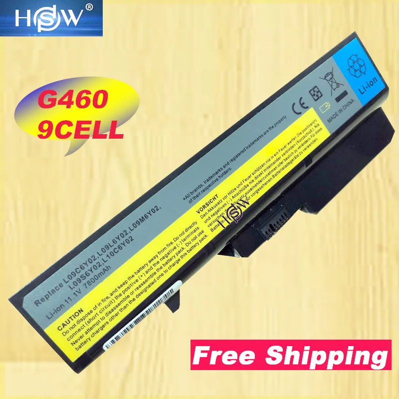 HSW 9 Сотовый Аккумулятор для ноутбука lenovo ideapad G460 G470 G560 G570 B470 B570 V470 V300 V370 Z370 Z460 Z470 Z560