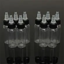 10 шт. 30 мл 1 унц. Белый Твист Кепки пустой Пластик татуировки пигментные чернила очистить бутылку поставить