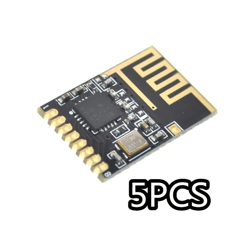 5PCS WAVGAT Component Kit NRF24l01+ 2.4GHz Wireless Module Mini Version Power enhanced version SMD afbeelding