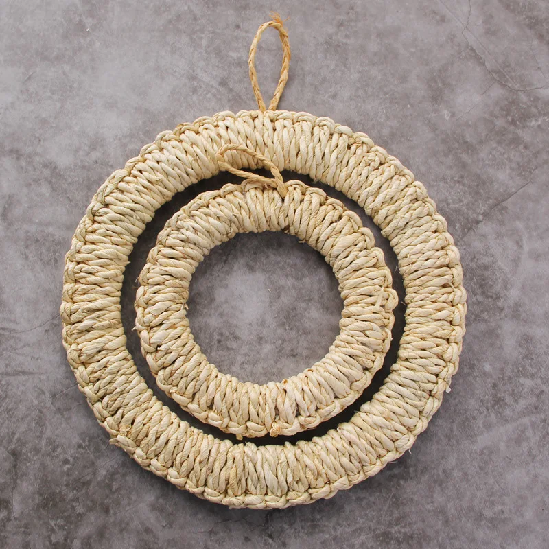 

Hand-woven Round Placemat for Dining Table Individual Drink Coasters Set Kitchen Accessories Decoration Home Insulation Pad Bowl