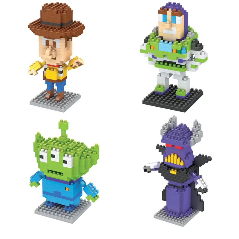 Diamond Building Blocks Cartoon Figure For Toy Story Woody Buzz Model