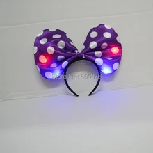 100 шт./лот высокое качество Цветной светящийся галстук-бабочка, головной повязкой Электрический светодиодный Кричащие и сердечком и повязка на голову, для отдыха и вечеринок Поставки